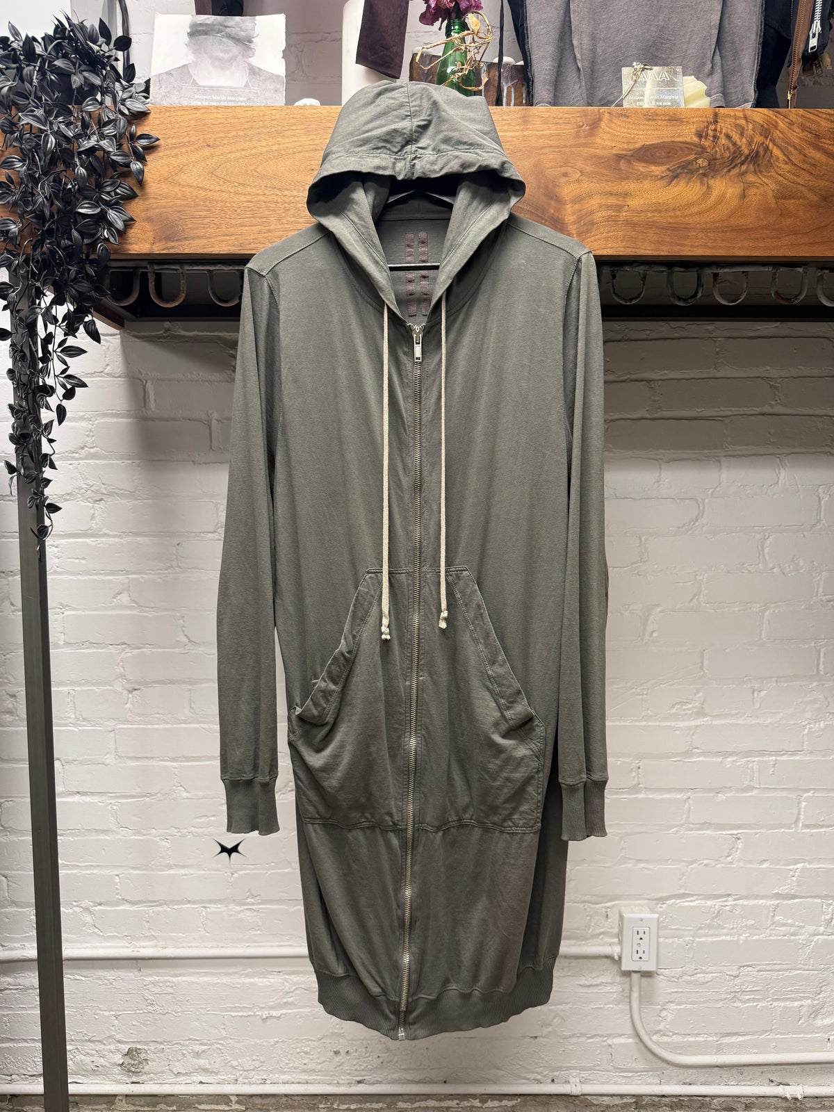 AW2015 Rick Owens ‘Sphinx’ Elongated Dust Zip Up Hoodie
