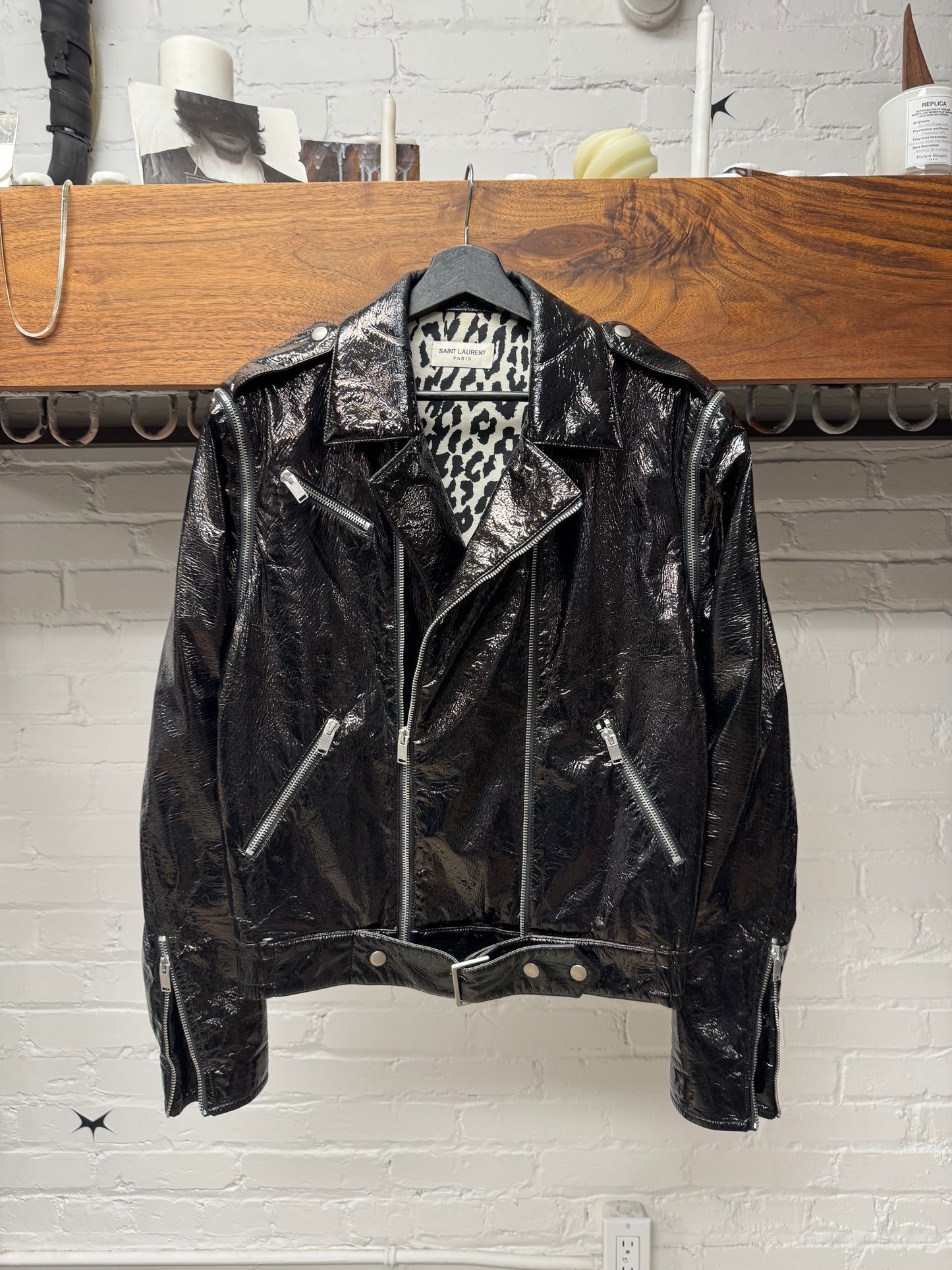 AW2015 Saint Laurent by Hedi Slimane ‘Babycat’ Biker Jacket