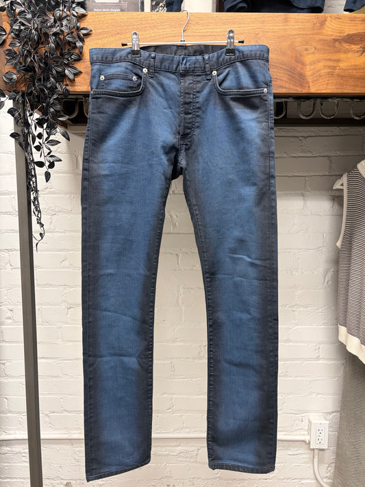 2014 Dior Homme by Kris Van Assche ‘Black n’ Blue’ Washed Skinny Jeans