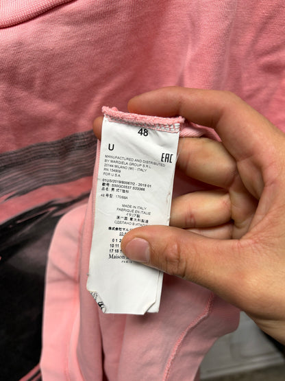 SS2019 Maison Margiela ‘Silhouette’ Faded Pink Graphic T-Shirt