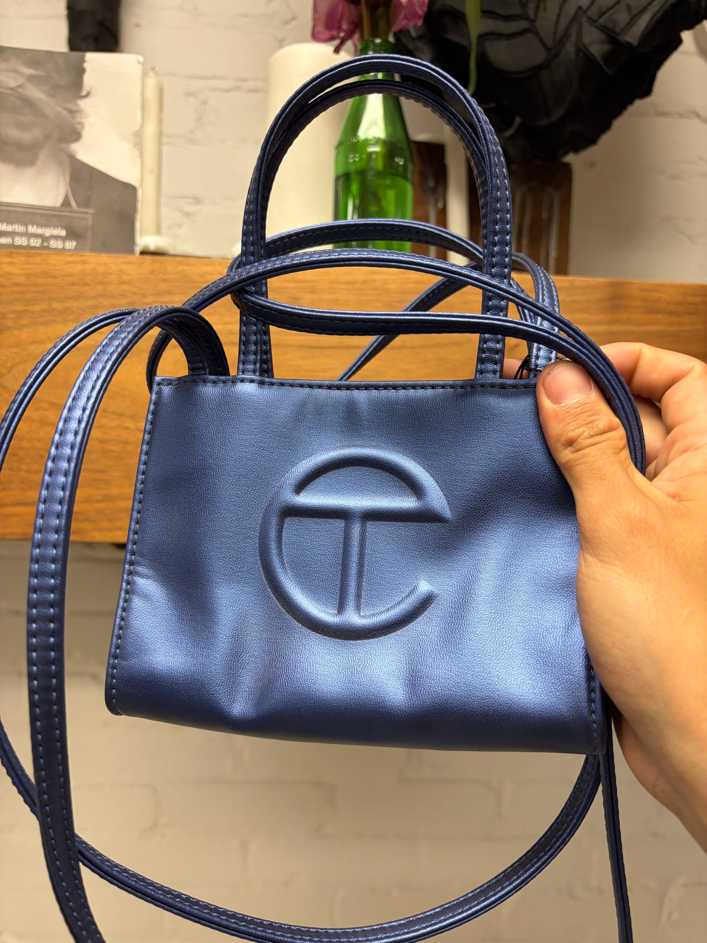 Telfar Vegan Leather ‘Cobalt Blue’ Small Shopping Bag