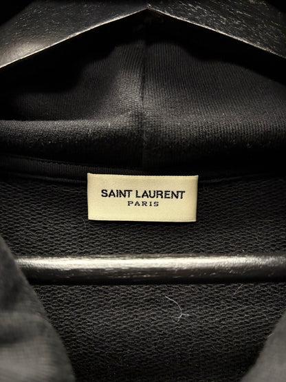 2015 Saint Laurent by Hedi Slimane ‘Western’ Leather Shoulder Detail Hoodie