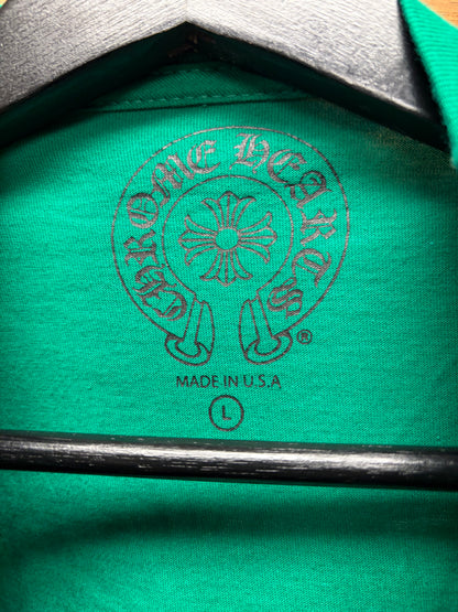 Chrome Hearts Green ‘Cemetery Cross’ Long Sleeve Shirt