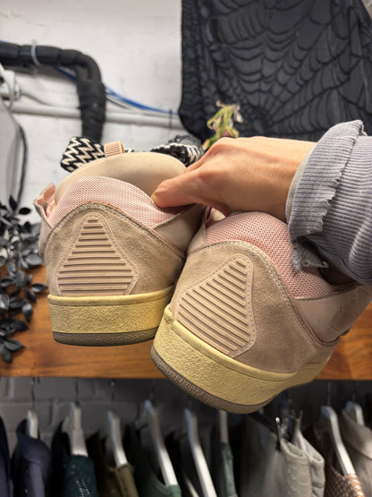 Lanvin Curb Jumbo Lace Low Top Padded Skate Sneakers