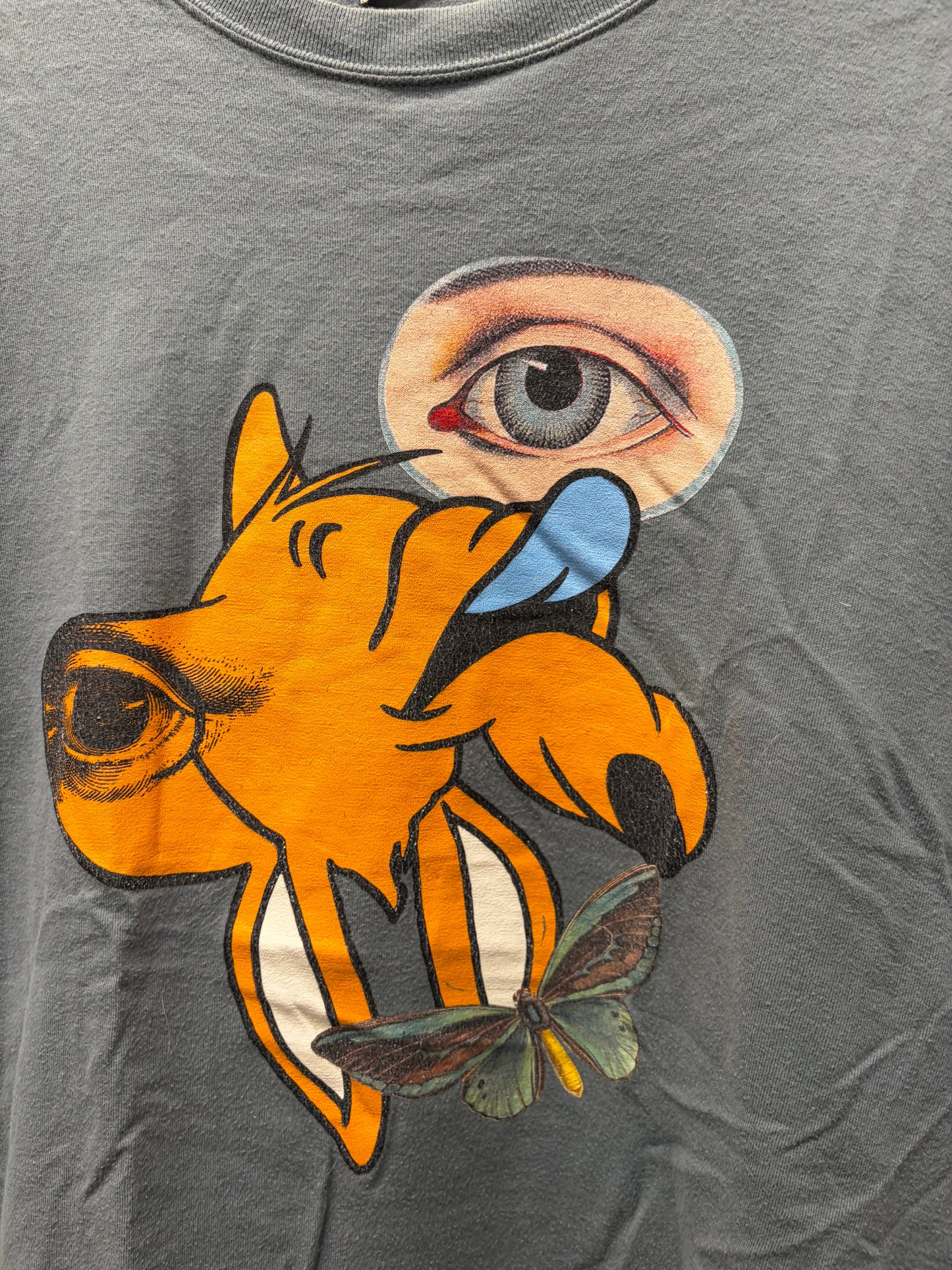SS2022 Undercover ‘Abstract Graphic’ Blue T-Shirt
