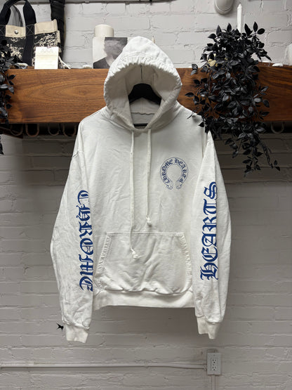 Chrome Hearts ‘Los Angeles Exclusive’ White/Blue Double Cross Hoodie