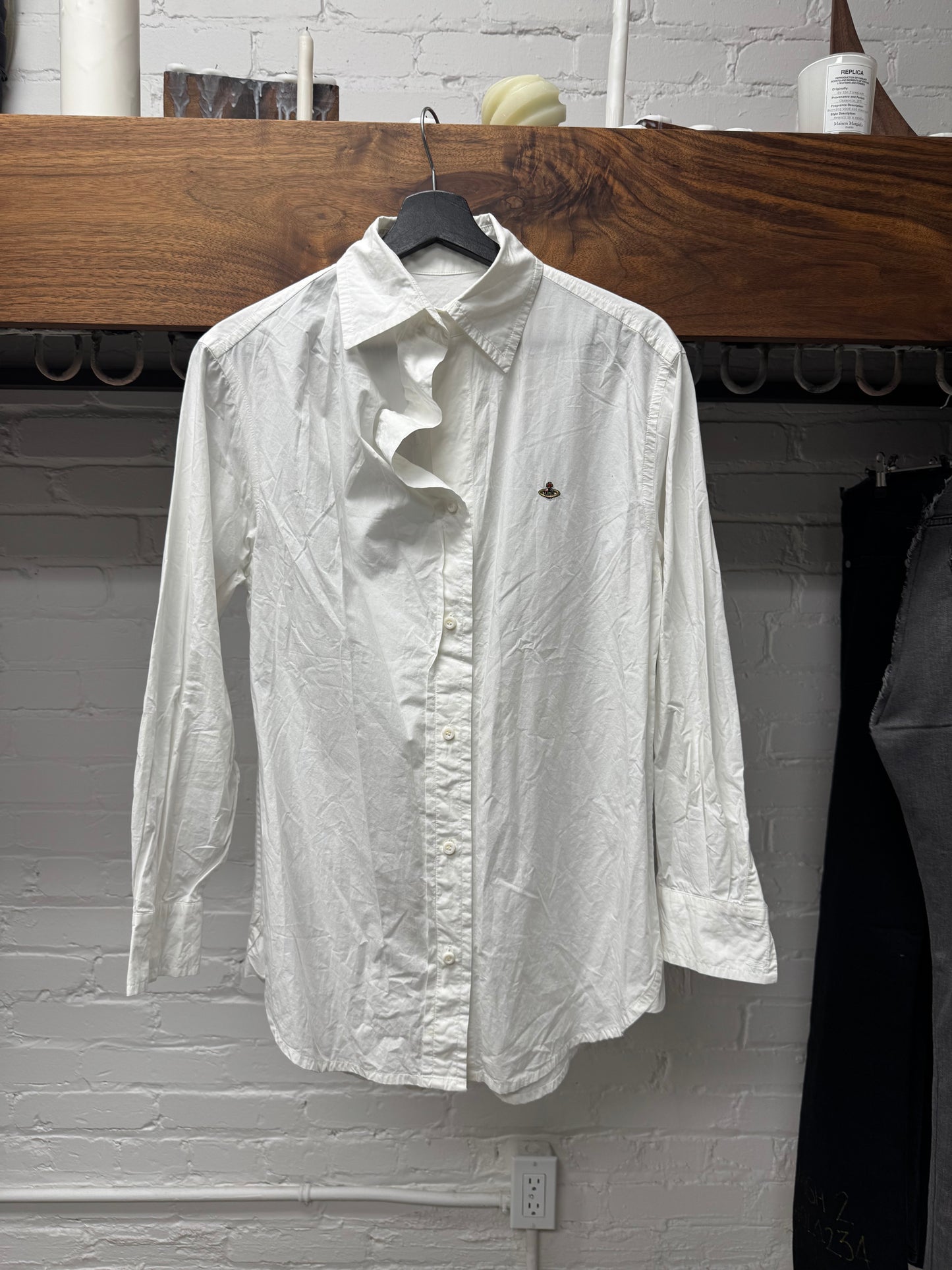 Vivienne Westwood ‘Spiralling’ Asymmetric Shape Collared Shirt