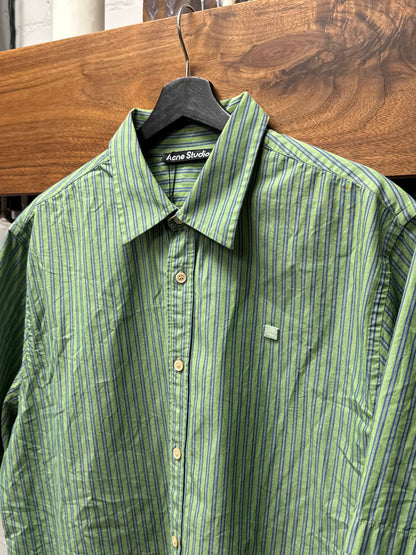 Acne Studios Mint Green Pinstripe Button Down Shirt