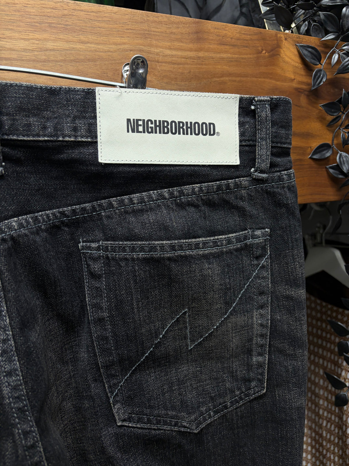 2025 Neighbourhood ‘252 DP-WIDE’ Washed Black Selvedge Denim