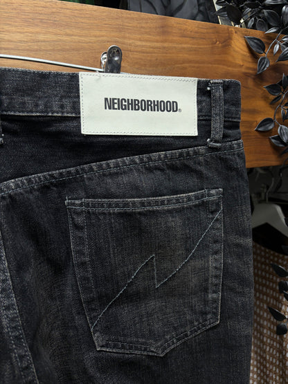 2025 Neighbourhood ‘252 DP-WIDE’ Washed Black Selvedge Denim