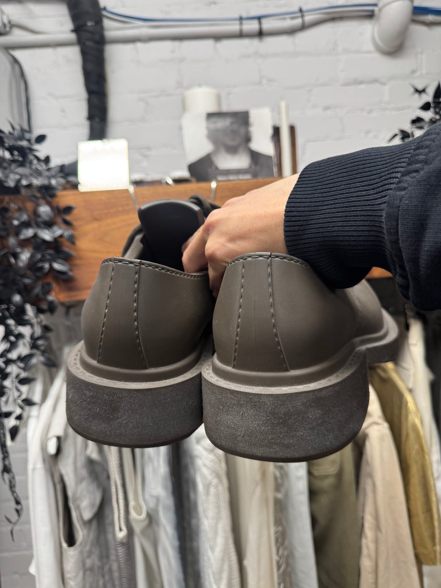Balenciaga ‘Steriod’ Brown Oversized Derby Boots