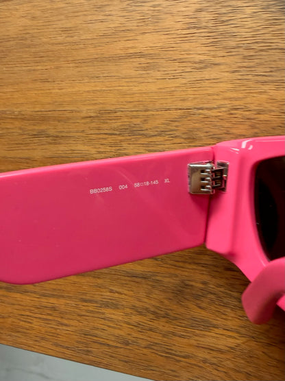 Balenciaga Pink ‘Cat Eye’ Shape Logo Sunglasses