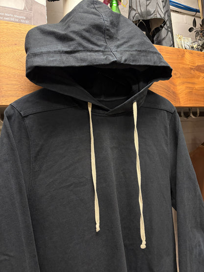 AW2015 Rick Owens ‘Sphinx’ Black Drawstring Cotton Hoodie