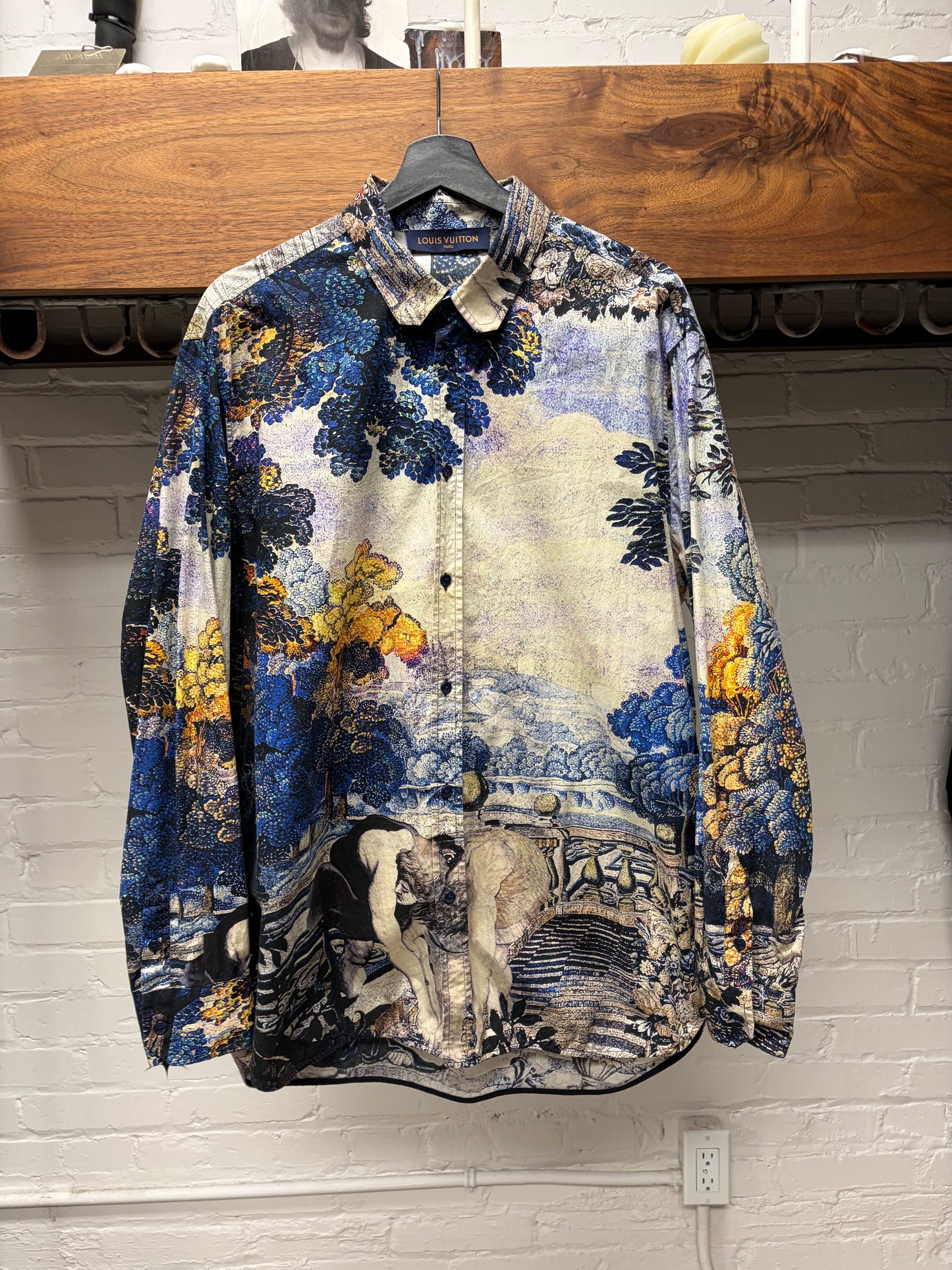 Louis Vuitton by Virgil Abloh ‘DNA Tapestry’ Portrait Button Down Shirt