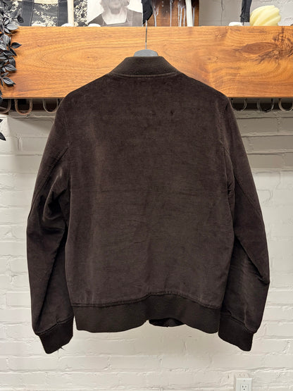 A.P.C. Dark Brown Velvet Bomber Jacket