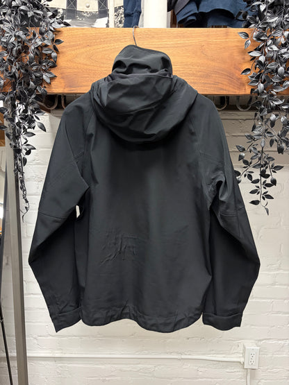 2000s Gucci Hooded Structured Hood Black Rain Jacket