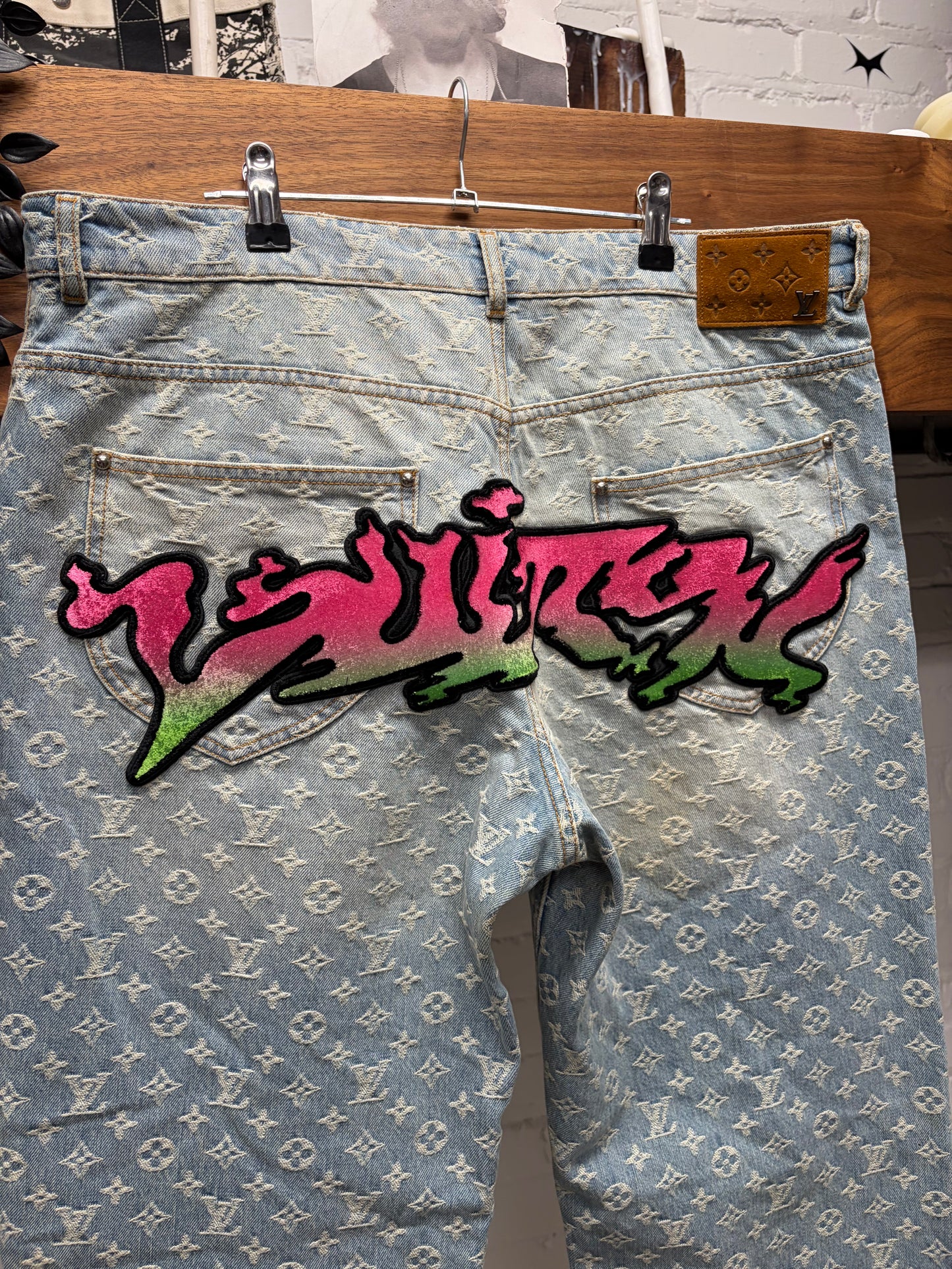 SS2022 Louis Vuitton by Virgil Abloh ‘Graffiti’ Monogram Blue Denim