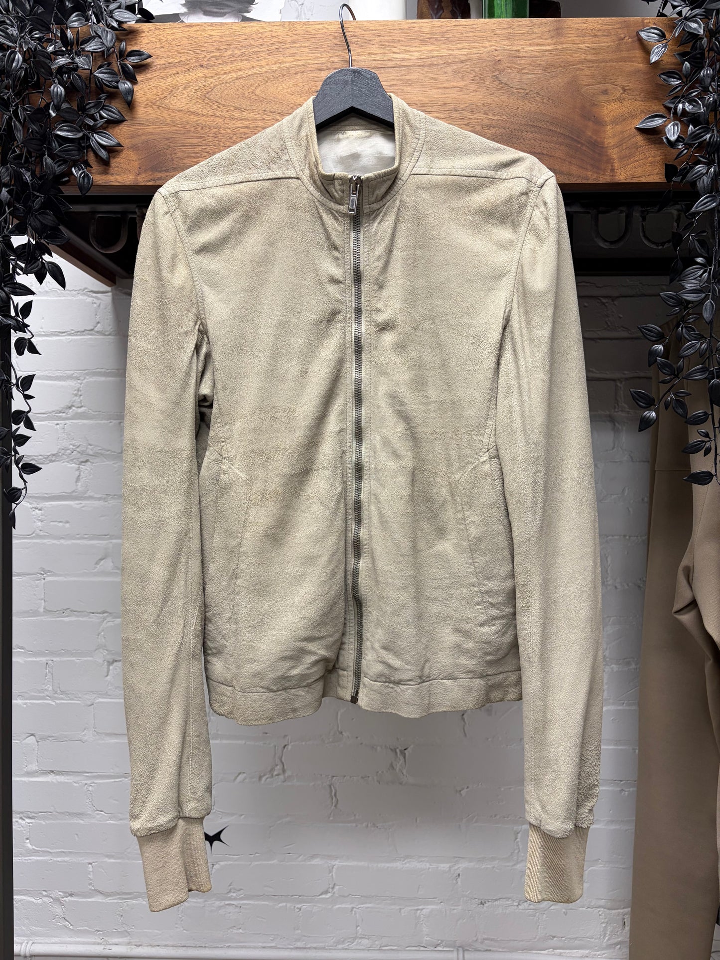 SS2012 Rick Owens ‘Naska’ Pearl Blistered Lambskin Leather Jacket