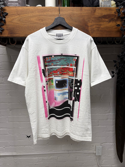 Cav Empt ‘MD Somnam’ Glitch Art White Graphic T-Shirt