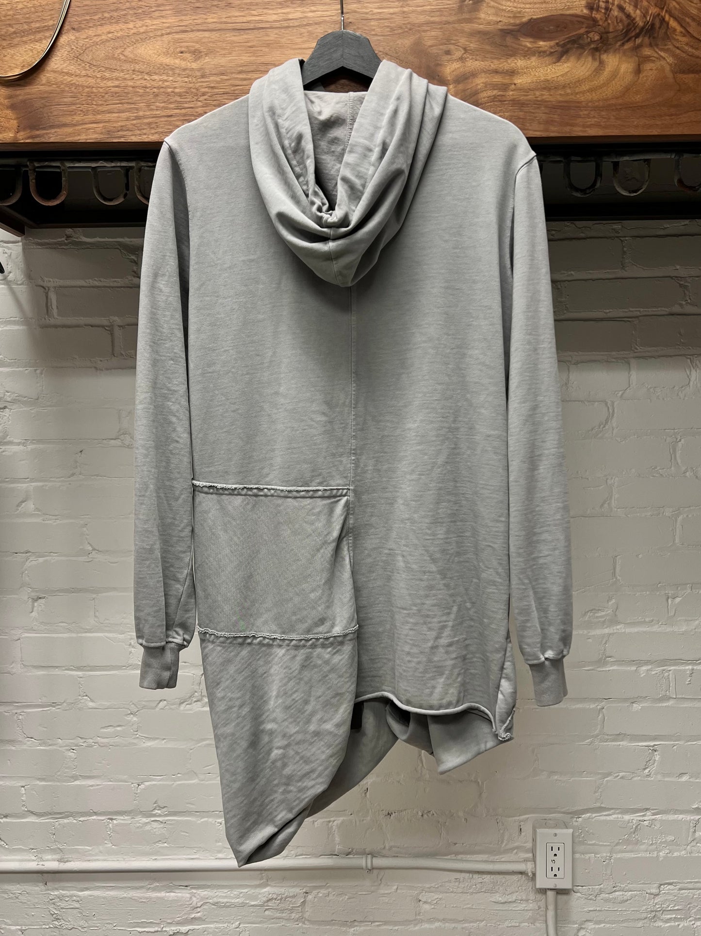 Rick Owens Reworked ‘Asymmetric’ Grey Long Hoodie