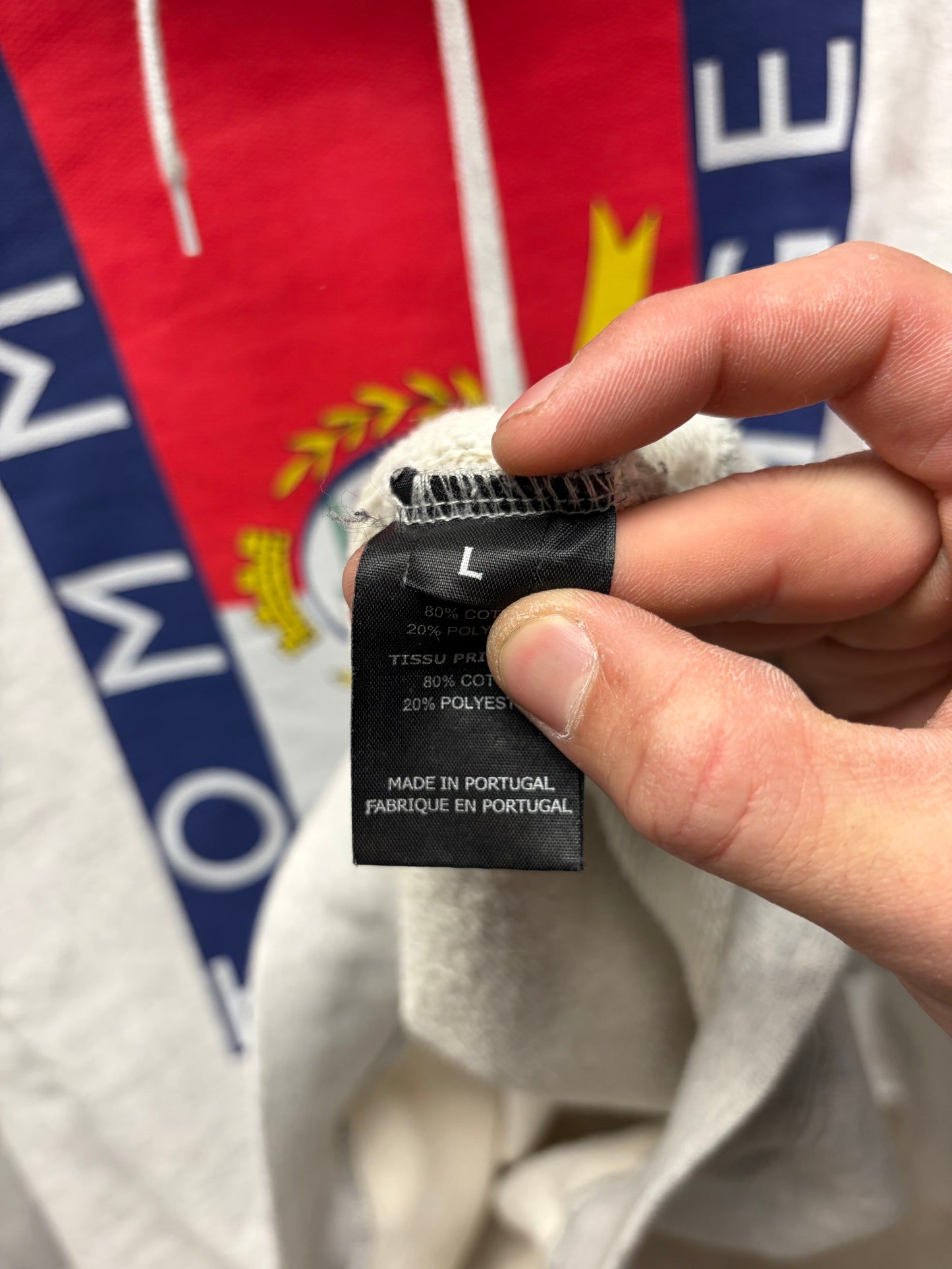 SS2018 Vetements x Tommy Hilfiger ‘Flag Logo’ Grey Pullover Hoodie