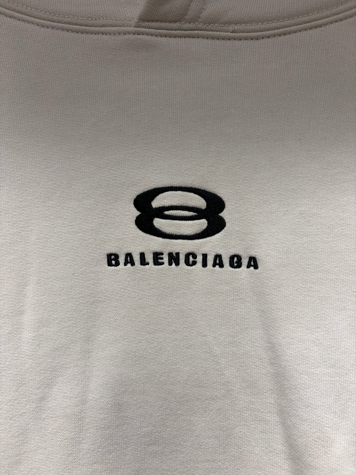 SS2022 Balenciaga ‘Unity Logo’ Cream White Pullover Hoodie