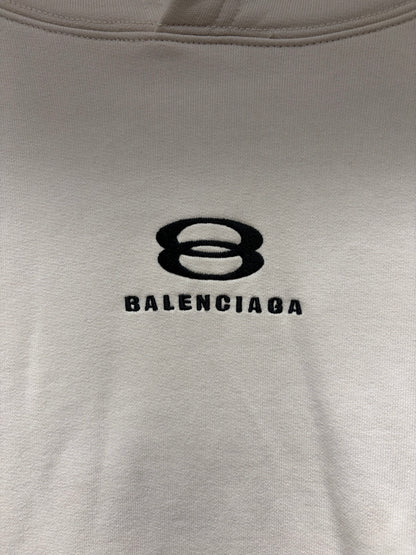 SS2022 Balenciaga ‘Unity Logo’ Cream White Pullover Hoodie