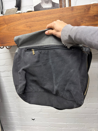 Marithe Francois Girbaud Leather/Canvas Crossbody Messenger Bag