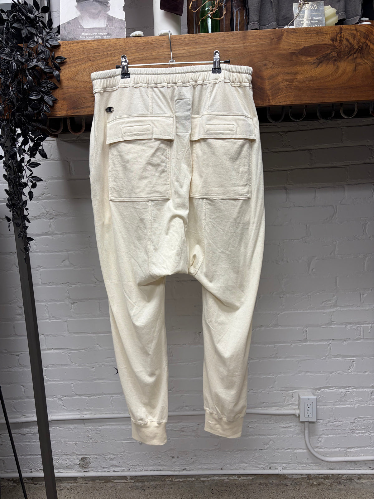 Rick Owens x Champion Milk Drop Crotch Drawstring Pants