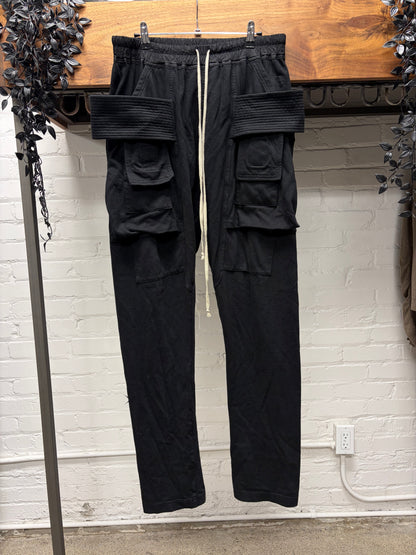Rick Owens ‘Creatch’ Black Drawstring Straight Cut Sweatpants