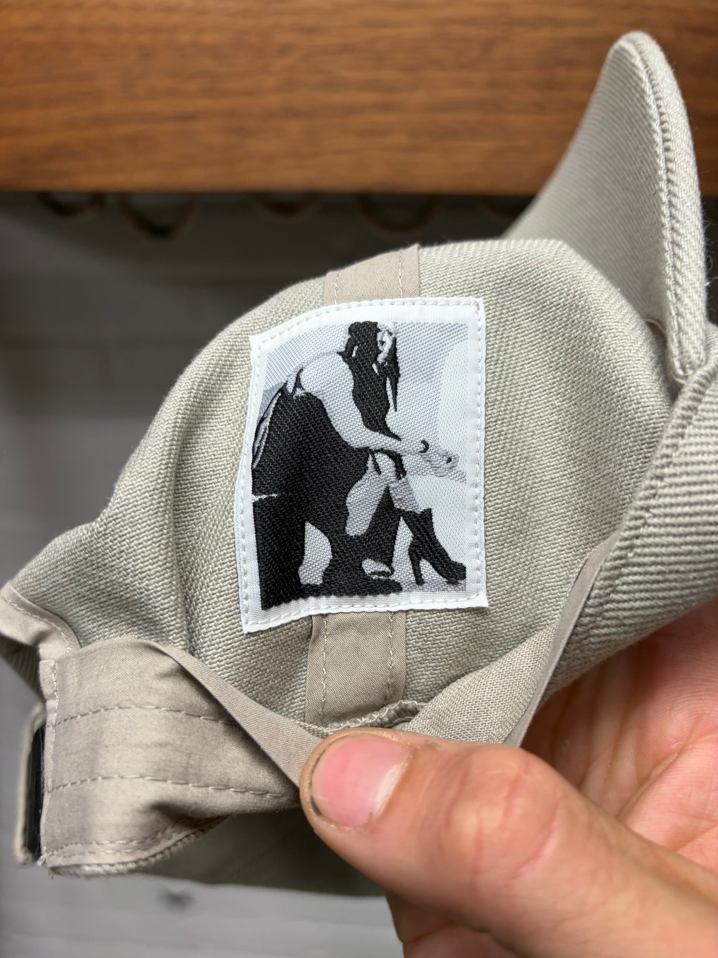 AW2024 Rick Owens ‘Porterville’ Embroidered Logo Pearl Baseball Cap