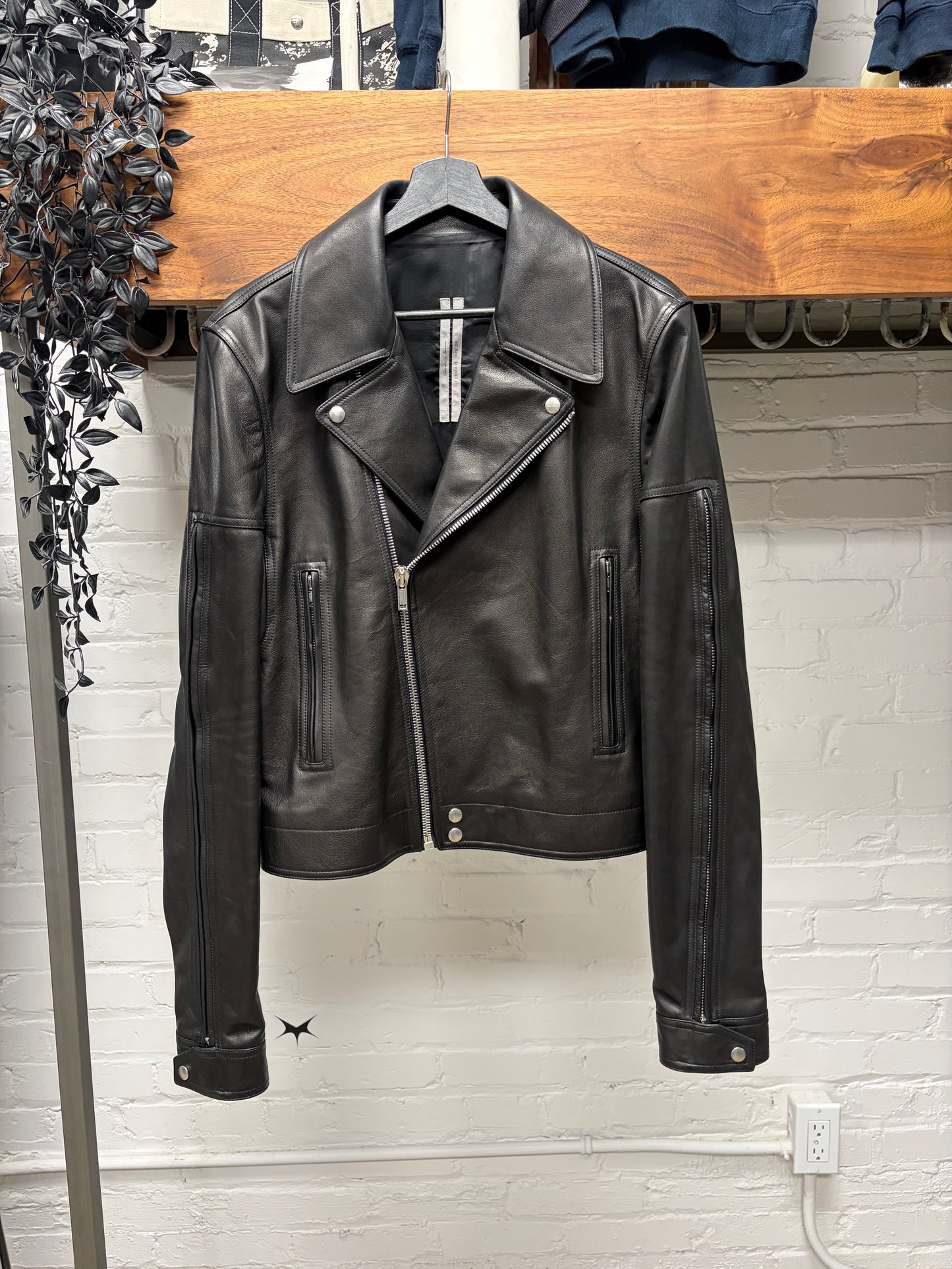 SS2020 Rick Owens ‘Tecuatl’ Dracubiker Black Calfskin Leather Perfecto Jacket