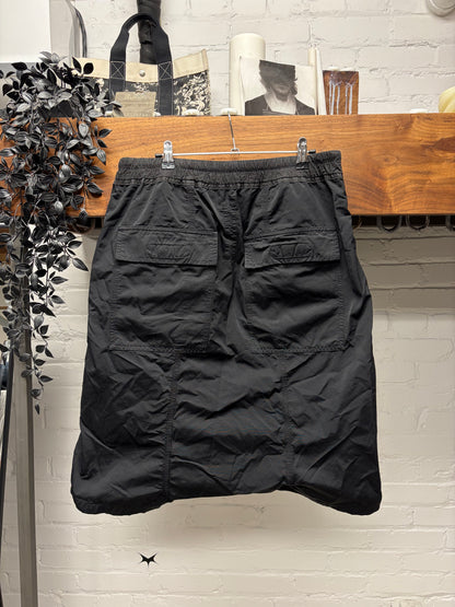 AW2014 Rick Owens ‘Moody’ Drop Crotch Black ‘Pod’ Drawstring Shorts