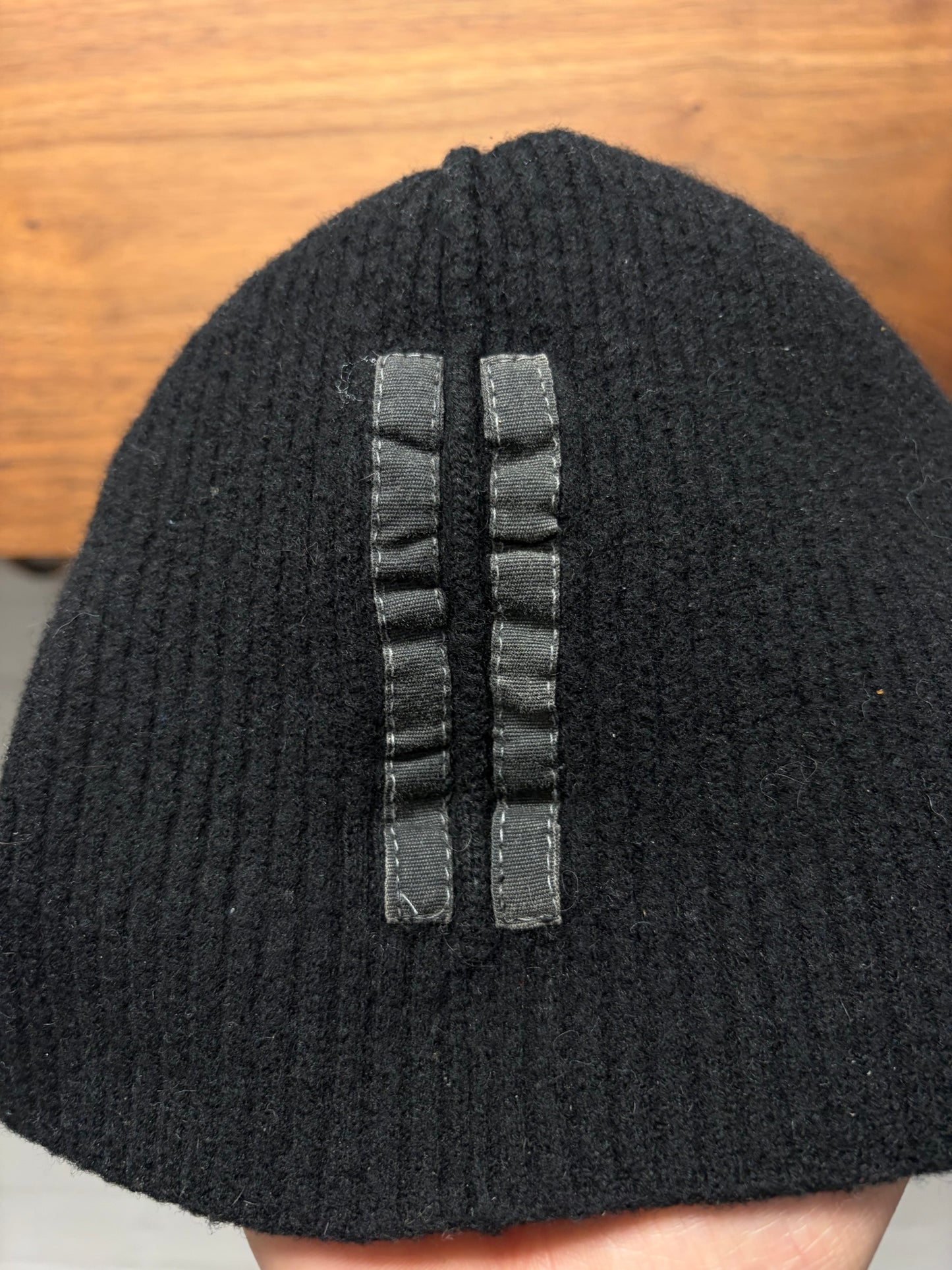 Rick Owens Black Ribbed Knit Beanie