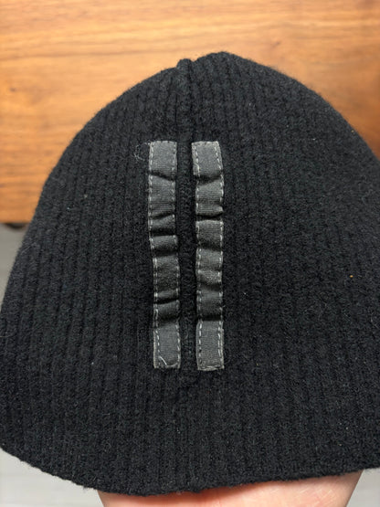 Rick Owens Black Ribbed Knit Beanie