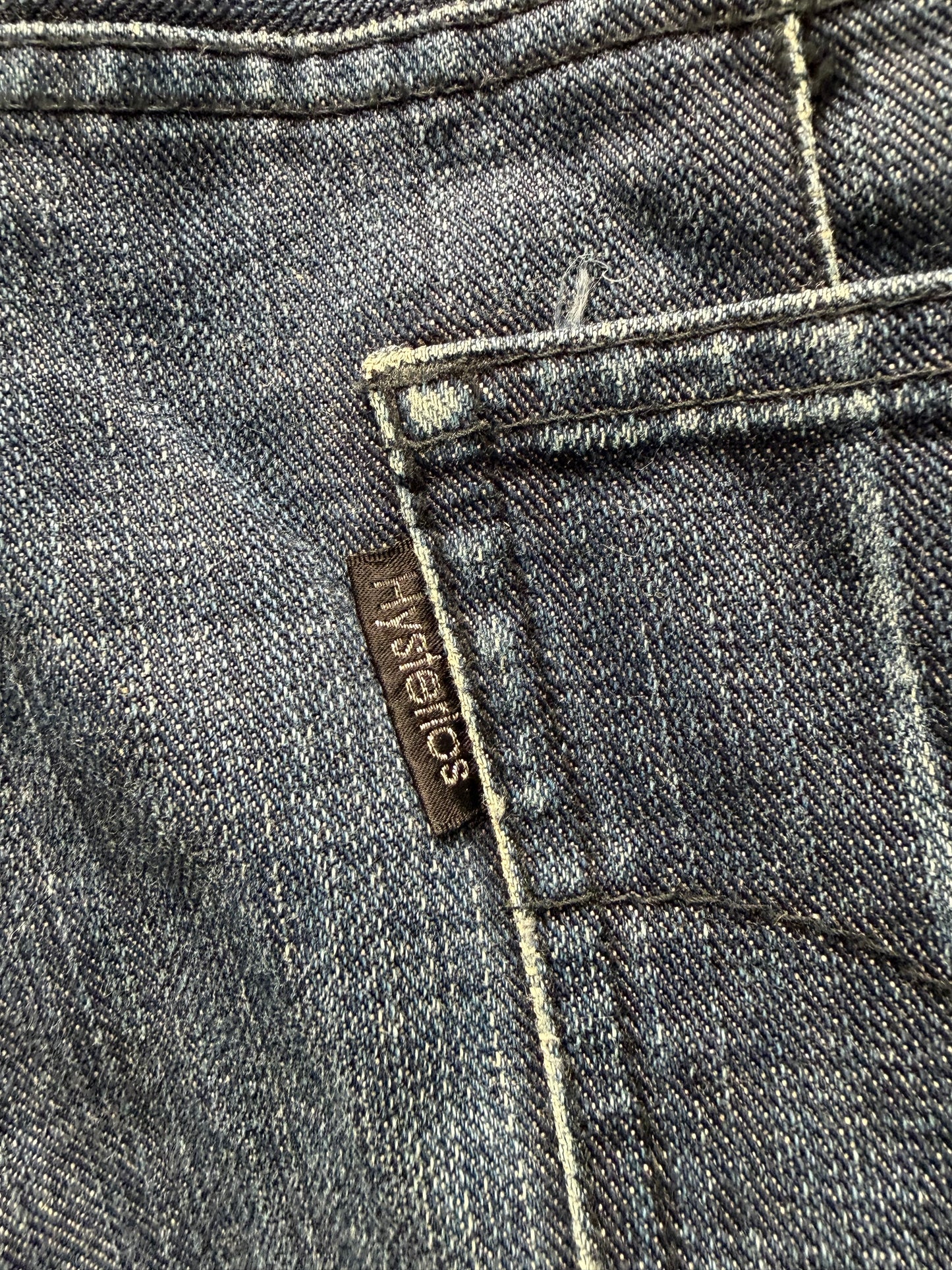 Hysteric Glamour Pleated Blue Flared Leg Denim