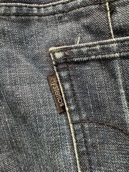 Hysteric Glamour Pleated Blue Flared Leg Denim