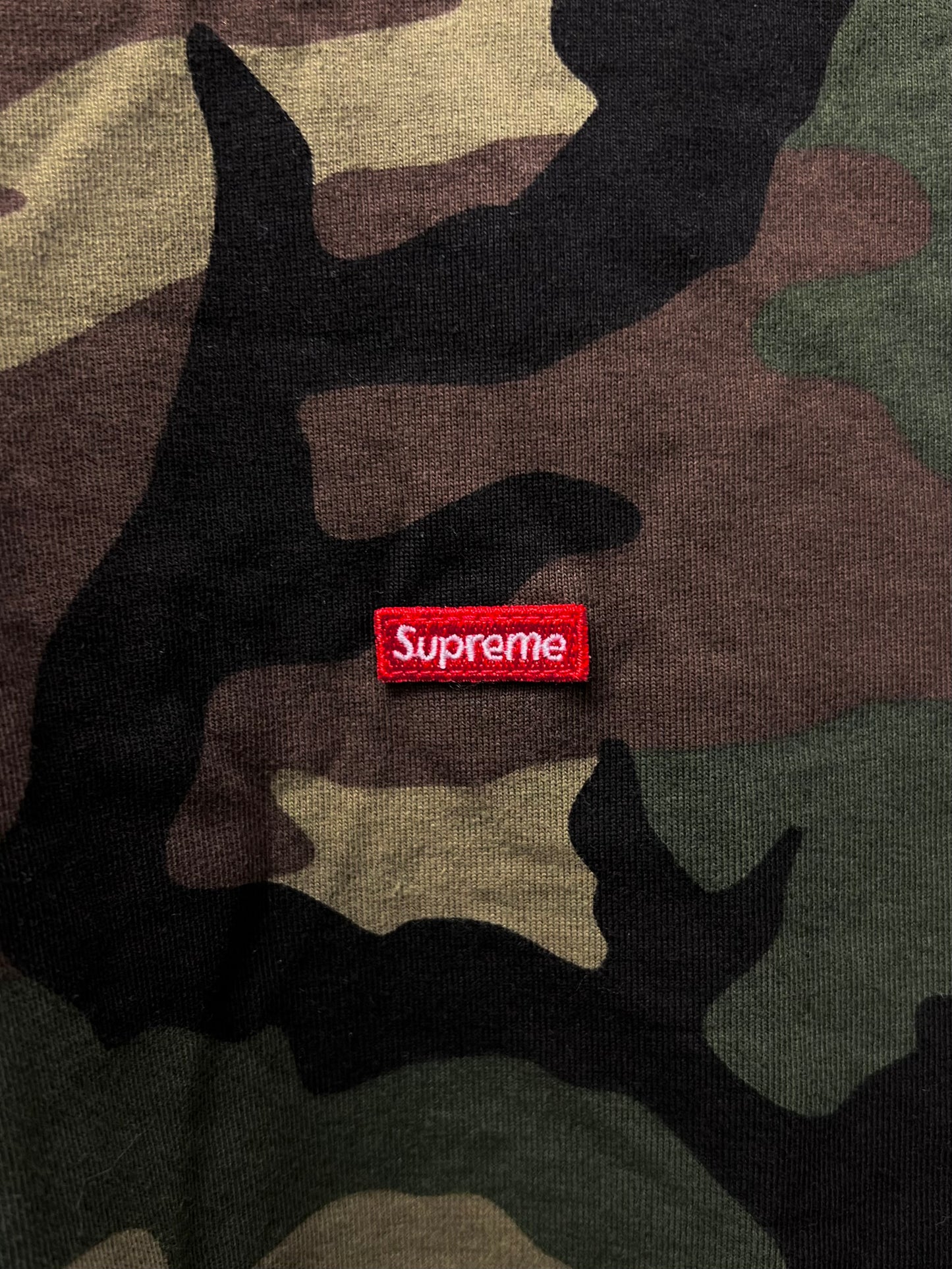 SS2025 Supreme Camo Miniature Embroidered ‘Box Logo’ T-Shirt