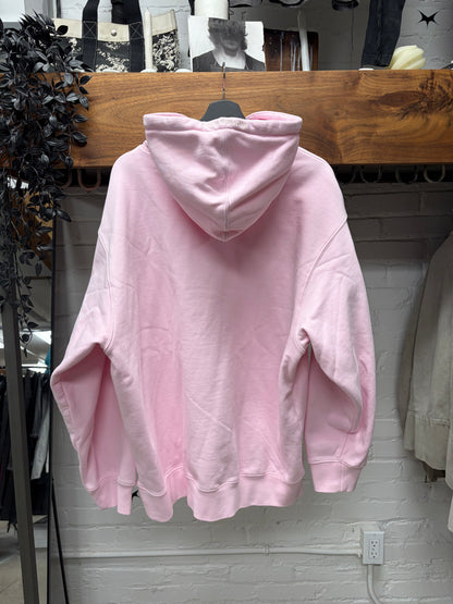 SS2024 Supreme x Nike Pink Embroidered Sleeve Logo Pullover Hoodie