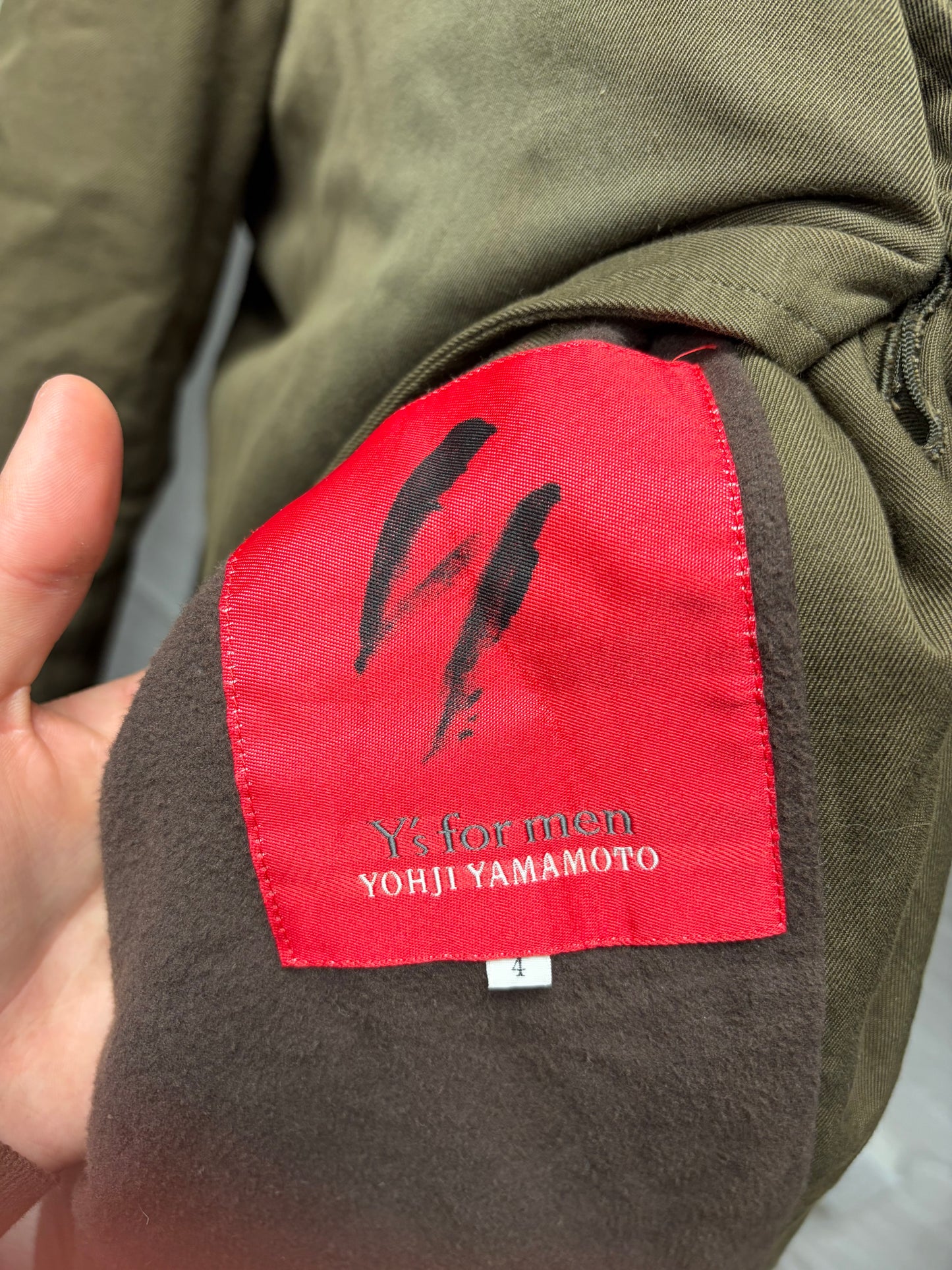Vintage Yohji Yamamoto ‘Y’s for Men’ Sun Faded Olive Green Hooded Parka