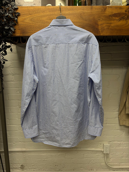 2018 Maison Margiela Pinstripe White/Blue Button Up Shirt