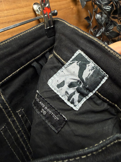 Rick Owens ‘Bolans Banana’ Black Flared Leg Denim