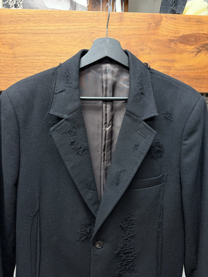 Doublet 1/79 Damaged Wool Distressed Blazer