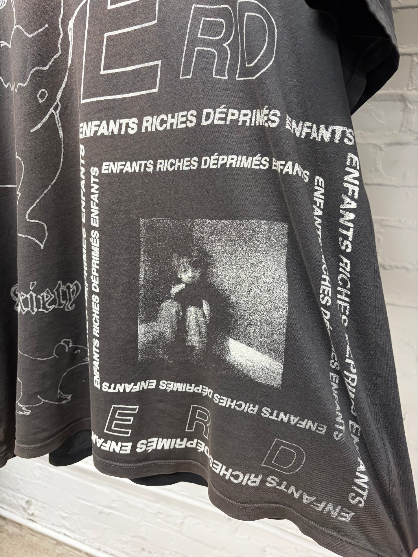 Enfants Riches Deprimes ‘Hanuman’ Sun Faded Black Graphic T-Shirt