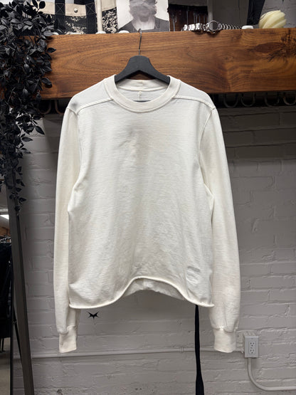 Rick Owens DRKSHDW Milk White ‘Double Thread’ Sweatshirt