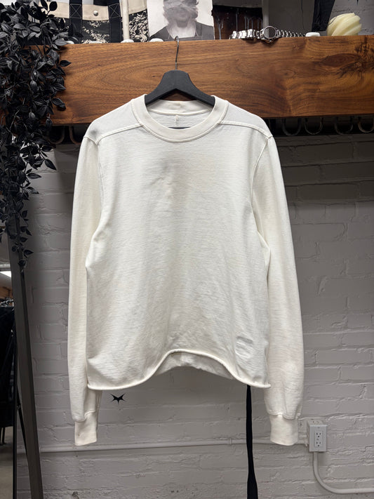 Rick Owens DRKSHDW Milk White ‘Double Thread’ Sweatshirt
