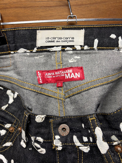 2007 Junya Watanabe x Corso Como x Levi’s ‘503’ Hand Painted Black Bootcut Denim