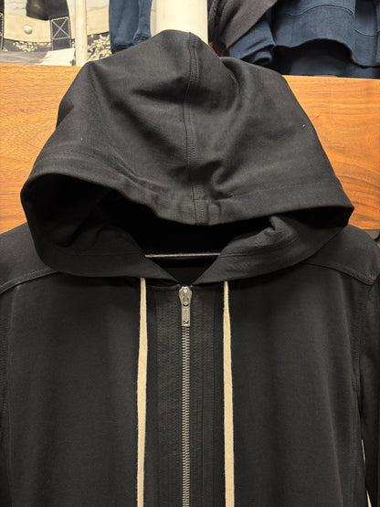 AW2017 Rick Owens ‘Glitter’ Black Zip-Up Hoodie