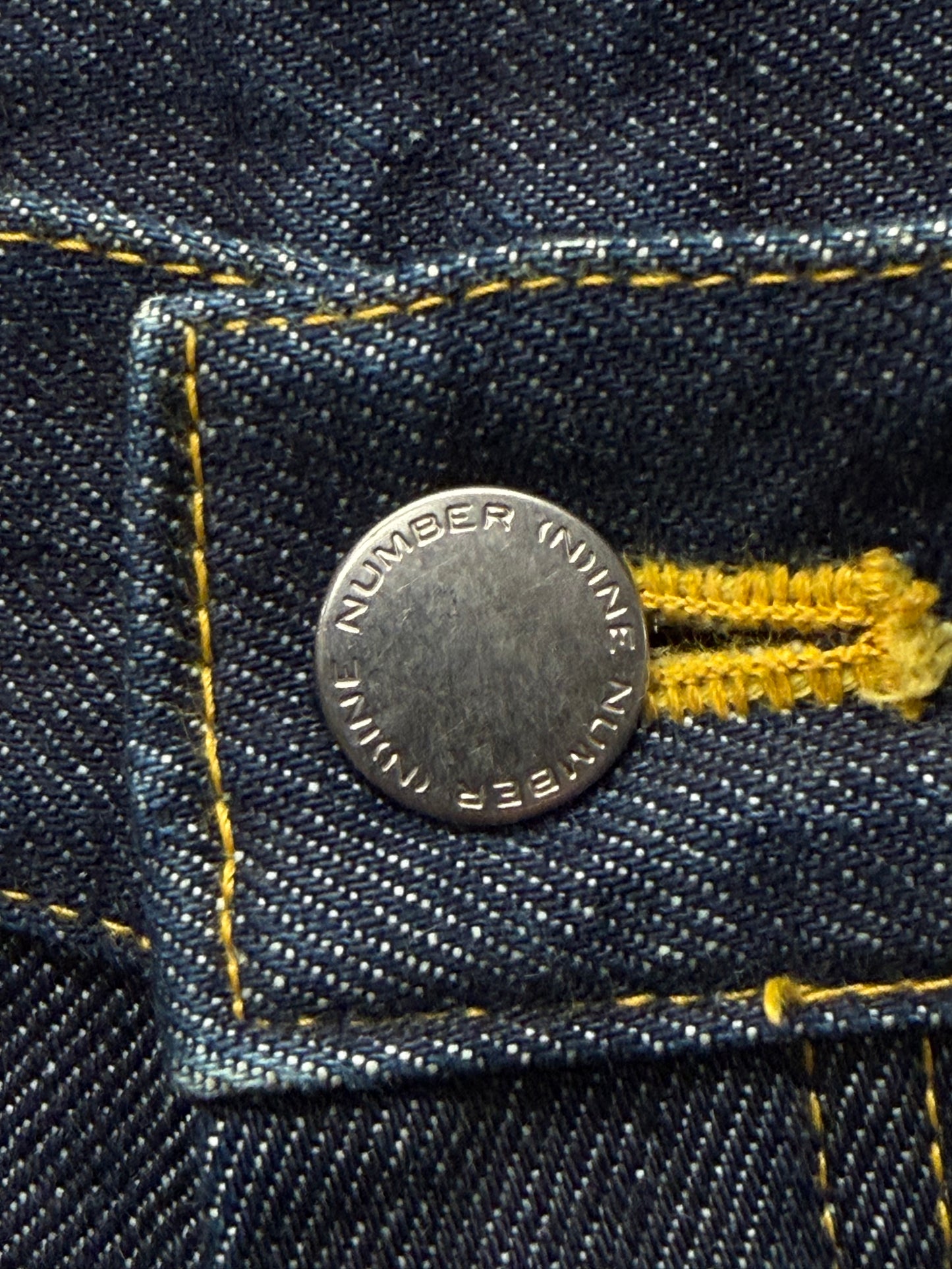 Vintage 90s Number (N)ine Raw Blue Skinny Jeans