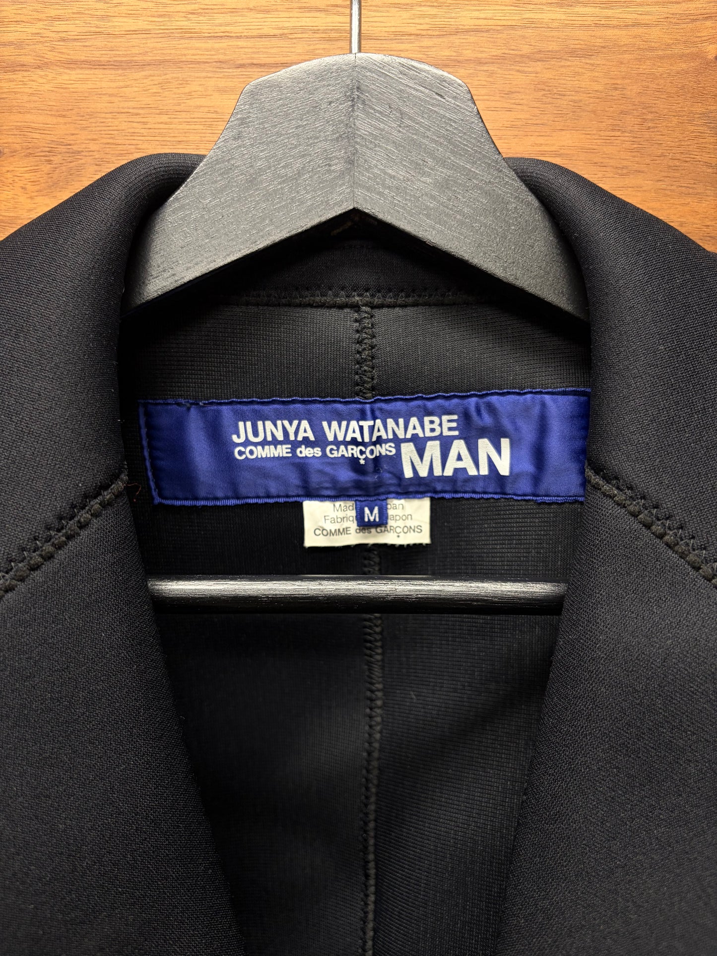 AW2016 Junya Watanabe Neoprene Black Cargo Blazer